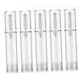 thumbnail image 4 of Botellas de 5 piezas Botellas de viaje Botellas de viaje portátiles Clear Vacuum Bottles Recipientes para crema Líquido Muestra de maquillaje Champú 10 ml, 4 of 8
