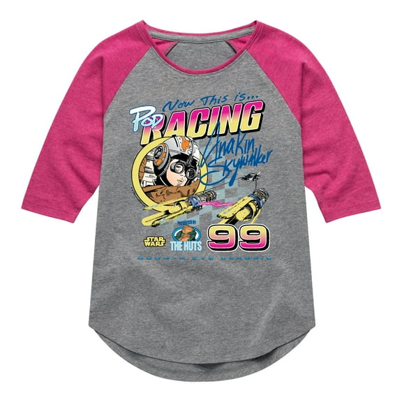 Star Wars - This Is Podracing Anakin Skywalker - Toddler And Youth Girls Shirt Tail Raglan