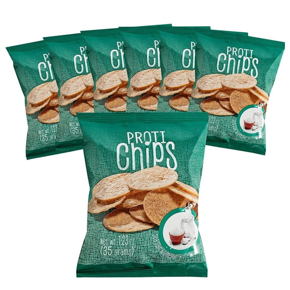 ProtiFit High Protein Sea Salt and Vinegar Crispy Snack Chips, 15g Protein, 7 Bags