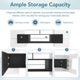 thumbnail image 5 of TV Stand with 2 Illuminated Glass Shelves, High Gloss Entertainment Center for TVs Up to 80", Versatile TV Cabinet with LED Color Changing Lights for Living Room, 5 of 7