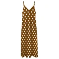 thumbnail image 4 of Chocolate Brown with White Polka Dots Sleeveless Dress dress for women Dress, 4 of 5