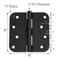 thumbnail image 6 of Design House 9-Pack 4" H x .625" Radius Butterfly Interior/Exterior Door Hinges, Oil Rubbed Bronze, 6 of 13