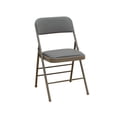 thumbnail image 2 of Cylcone Sound 2-Pack (Fabric/Vinyl) Steel Frame Foam Padded Metal Folding Chair (Black, Gray, White), 2 of 5