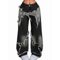 thumbnail image 3 of Women Y2K Baggy Jeans Girls Star Patchwork Wide Leg Raw Hem Denim Pants Hip Hop Streetwear Preppy Clothes Black XL, 3 of 7