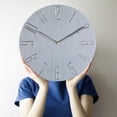 thumbnail image 4 of Reloj de Decoración de oficina Zulema Arte decorativo del reloj de pared Gris, 4 of 8