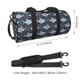 thumbnail image 2 of Fuzoiu Shark Wearing Swim Ring Print Travel Bag, Large Capacity Travel Bag, Sports Gym Bag, Travel Duffel Bag, Weekender Overnight Bag for Women and Man, 2 of 6