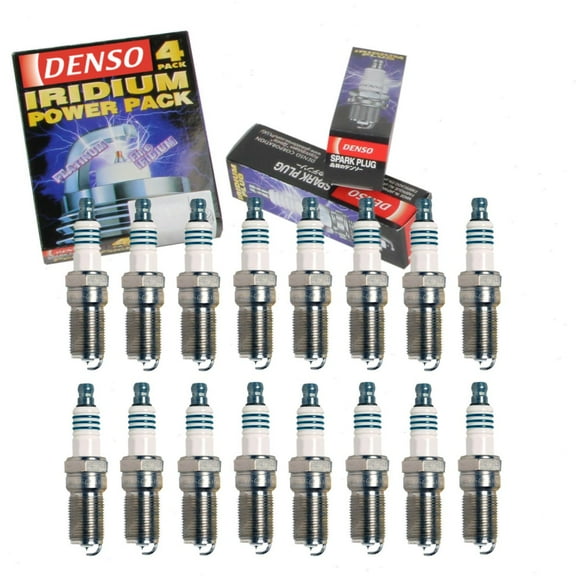 16 pc DENSO Iridium Power Spark Plugs compatible with Ford F-250 Super Duty 6.2L V8 2011-2016