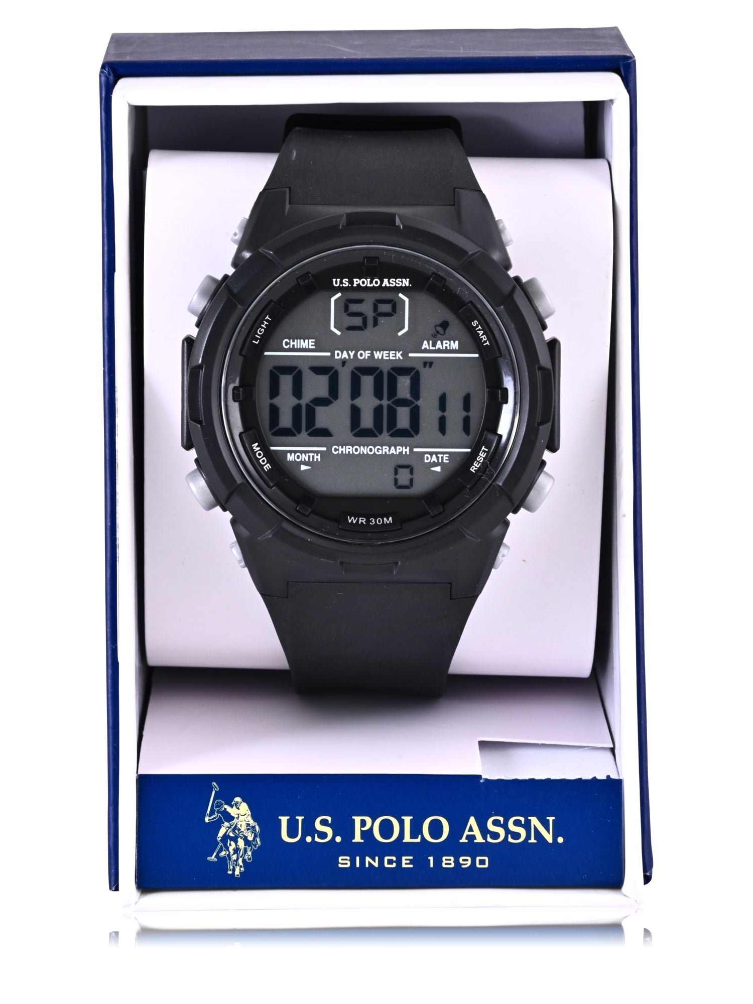 US Polo Mens Black Digital Watch, USC90070WM