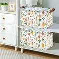 thumbnail image 2 of Yayeee Foldable Storage Basket for Shelves with Handles Set of 2 Waterproof Cloth Bins, Green Cute Vegetables, 2 of 7