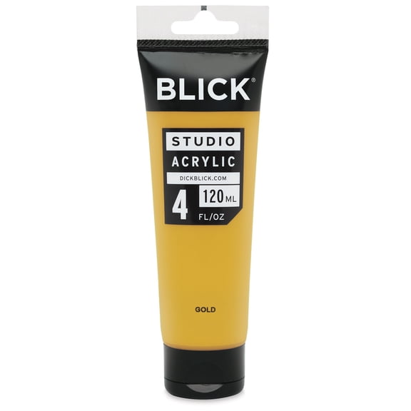 Blick Studio Acrylics - Gold (Metallic), 4 oz tube