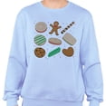 thumbnail image 2 of Christmas Cookie Grid Sweatshirt Unisex X-Large Light Blue, 2 of 5