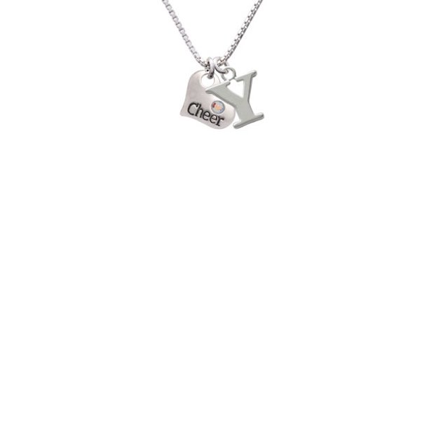 Delight Jewelry Cheer Heart With Ab Crystal Y Initial Necklace Walmart Com Walmart Com