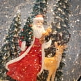 thumbnail image 3 of 15.25"H Sullivans Lighted Santa And Deer Lantern, Multicolored, 3 of 4