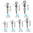 thumbnail image 2 of 100Pcs Durable Stainless Steel Fast Lock Fishing Hanging Snap Swivels With Side Line Clip Connector Fishhooks And Crap 4#, 2 of 8