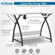 Sew Ready Comet Sewing Table Folding Top Adjustable Platfomr Black/White