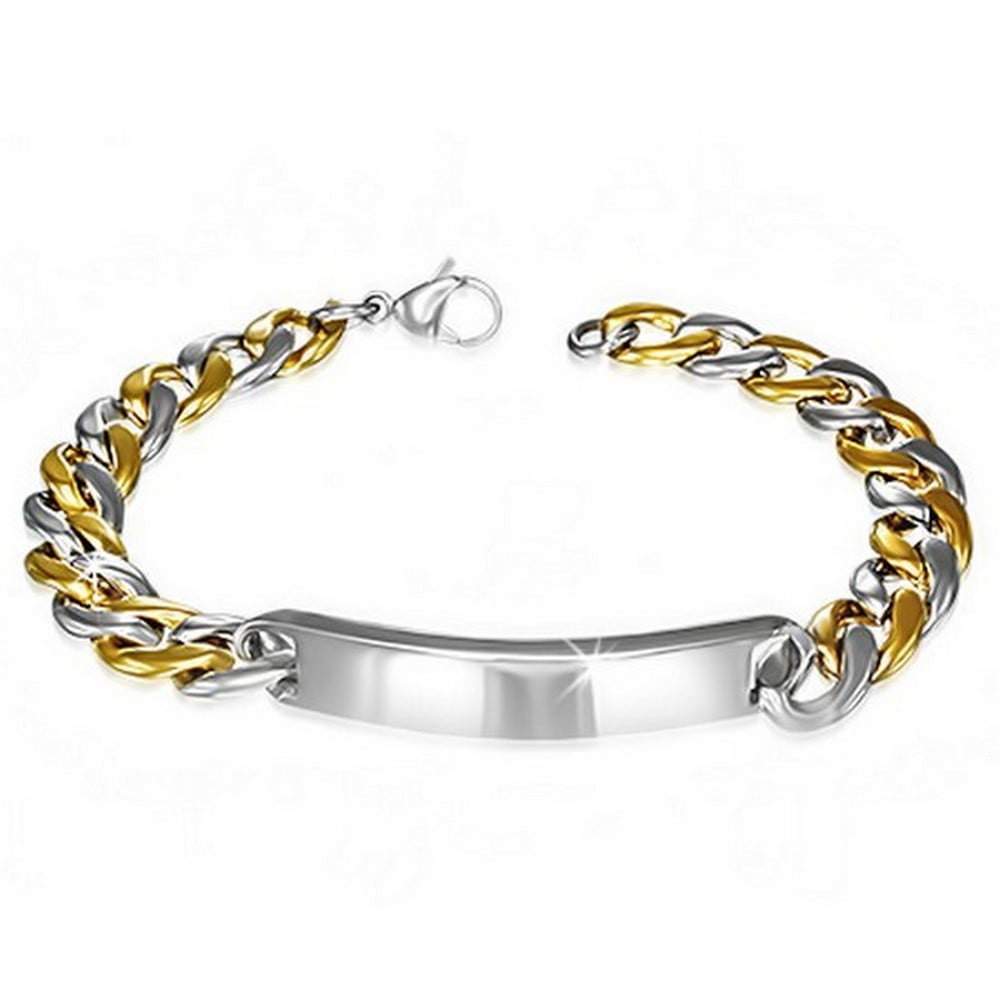 My Daily Styles Stainless Steel TwoTone Mens Classic Link Chain