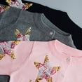thumbnail image 5 of Godderr 2-8Y Toddler Girls Sweater,Baby Girls Cardigan Jacket,Baby Toddler Girls Star Print Crew Neck Knit Top, 5 of 5