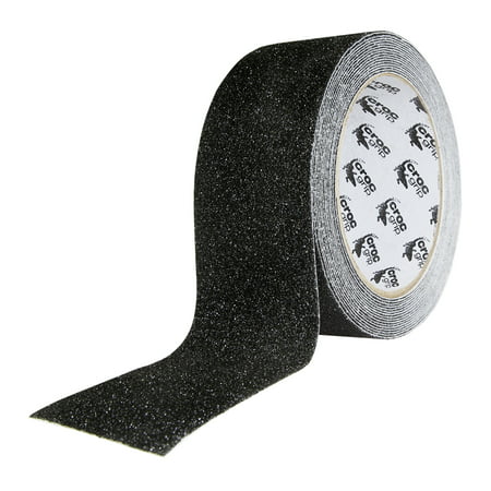 CROC grip Commercial High Grit Anti-Slip Tape, Black Tread 1.9 inches x 16.4 feet, Outdoor Weather Resistant, Safety for Stairs &