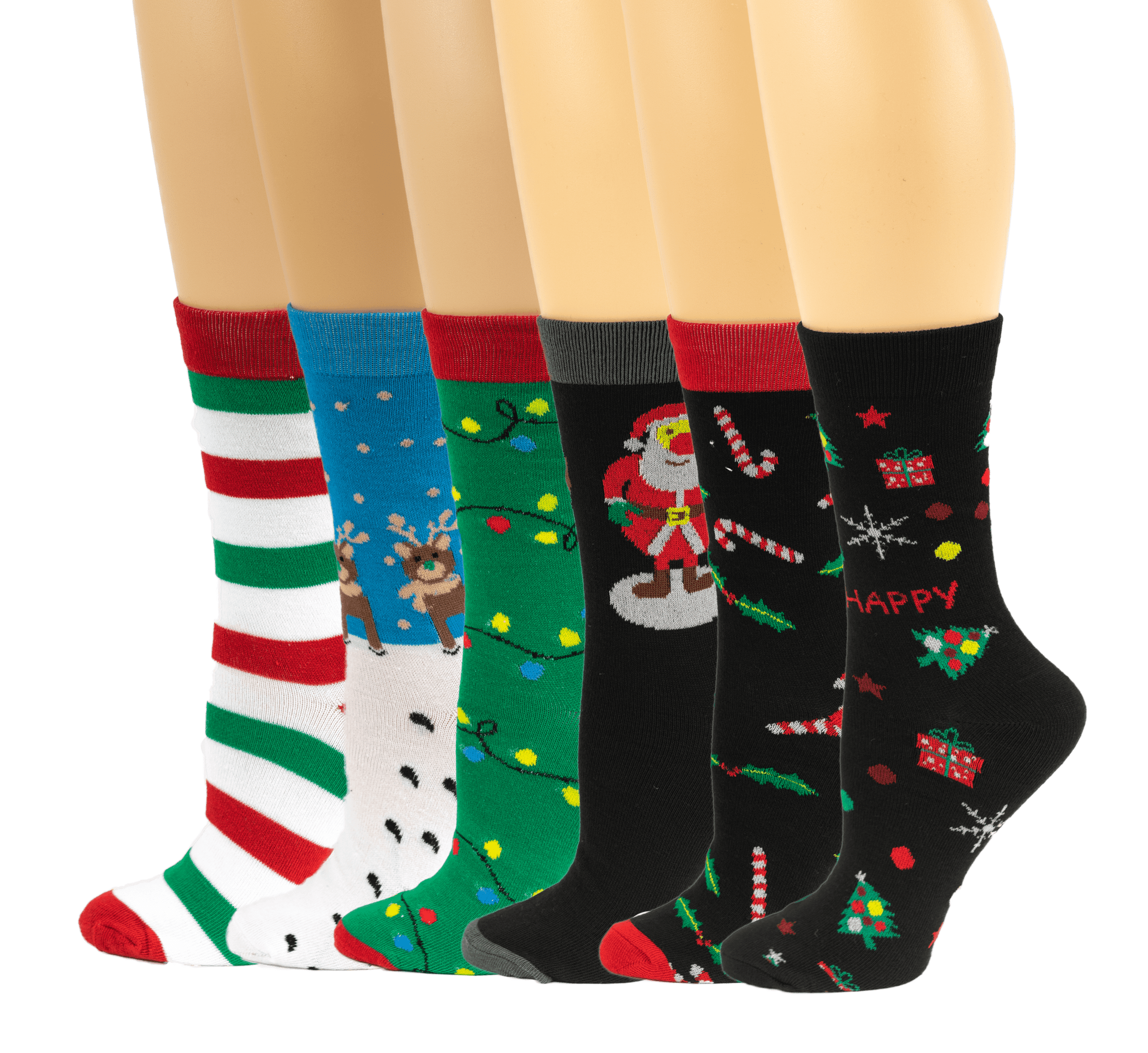 Ladies Girls Christmas Novelty Xmas Fun Design Character Socks Stocking Santa 