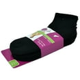 thumbnail image 4 of 6 Pairs Women's Cotton Solid Black Gray Athletic Cushioned Ankle Quarter Socks Size 9-11, 4 of 4