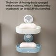 thumbnail image 2 of Jabonera De Doble Capa Jabonera Sin Perforaciones Recipiente De Jabón Montado En La Pared Con Borde Liso Para Ducha, Baño, Bañera Y Fregadero De Cocina Desmontable Sin Taladros Guardurnaity HA027641-03, 2 of 7