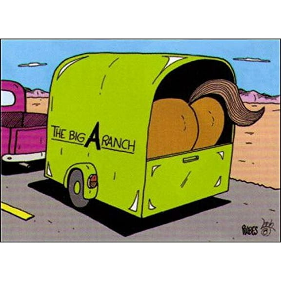 Hot Properties Rubes 'The Big A Ranch' Humorous Refrigerator Magnet