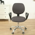 thumbnail image 2 of Office Chair Cover Computer Desk Chair Covers Stretchable Anti-Dust Universal Rotating Swivel Chair Slipcover Protector 2 Piece, Light Brown, 2 of 7