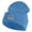 Sky Blue, variant on Large Silver Star of David Iron on Patched 12 Inch Long Knitted Beanie - Black OSFM