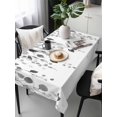 thumbnail image 6 of Grey Eucalyptus Leaves Table Cloth, Summer Farmhouse Leaf Waterproof Tablecloth for Rectangle Tables, Reusable Washable Fabric Table Cover for Restaurant Kitchen Dining Tables 60"x120", 6 of 6
