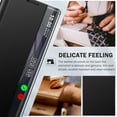 thumbnail image 6 of Phone Case for Samsung Galaxy S23 5G Case, Smart Clear View Window Luxury Slim Mirror for Galaxy S23 Case with Kickstand, Leather Hard PC Flip Shockproof Protective Cover Samsung S23 Case, Black, 6 of 7