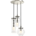 thumbnail image 4 of Kohler Lighting 23341-Pe03 Damask 13" Tall 3 Light Clear Glass Pendant Cloud - Bronze, 4 of 7