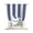 Navy Blue, variant on Brown Striped Tie Up Curtains for Kitchen Windows,Adjustable Rod Pocket Valance 45 Inch Short, Modern Thin Line Vertical Stripes Window Treatment Balloon Roman Blind Shade, 42" x 45"
