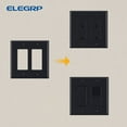 thumbnail image 7 of Wall Plate Midsize Decorator/Rocker, Black,2 Gang(10-Pack), 7 of 7