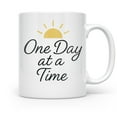 thumbnail image 2 of One Day at a Time 11 oz Coffee Mug - Mindful Morning Gift White Ceramic, 2 of 6