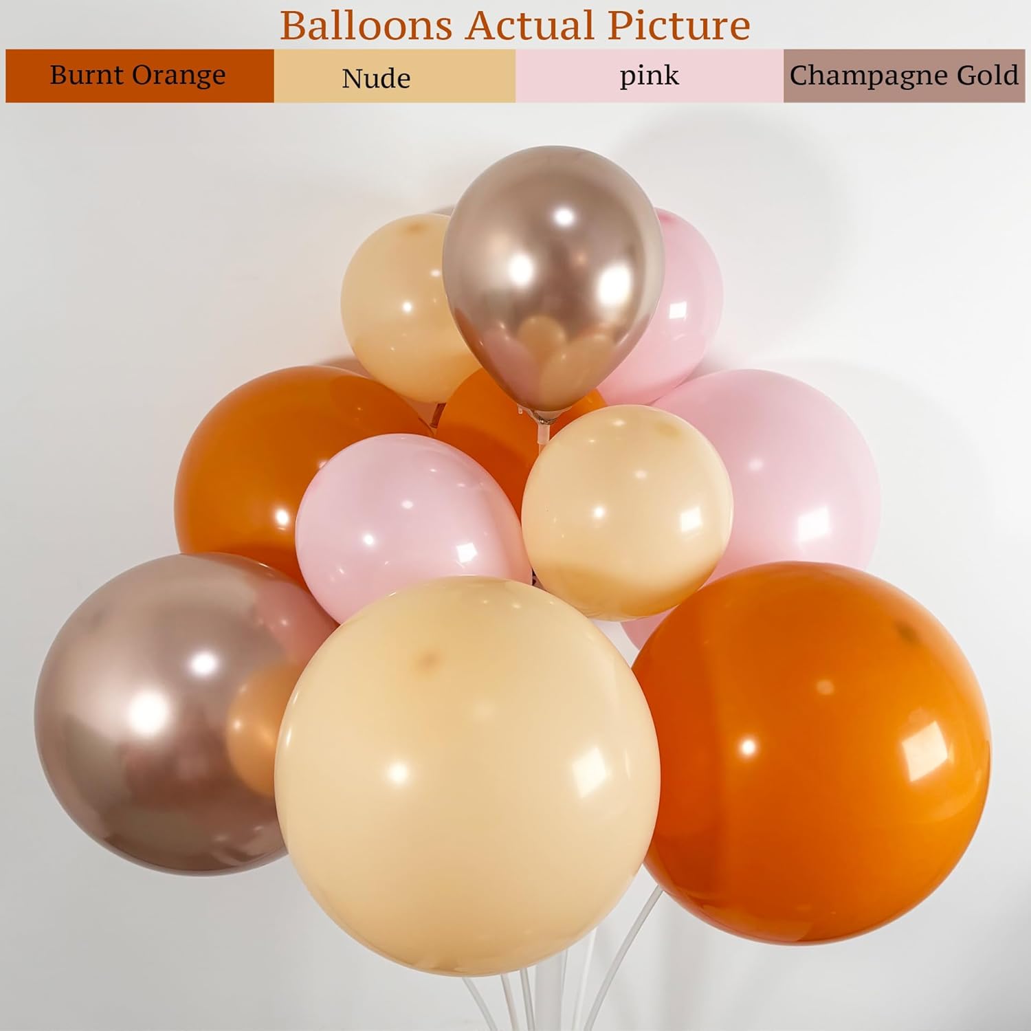 145PCS Fall Pink Balloon Arch Kit – Boho Baby Shower Decorations for Girl, Burnt Orange Nude Pink Balloons, Pumpkin Themed Fall Balloon Garland, Dusty Pink Balloons for Autumn Party