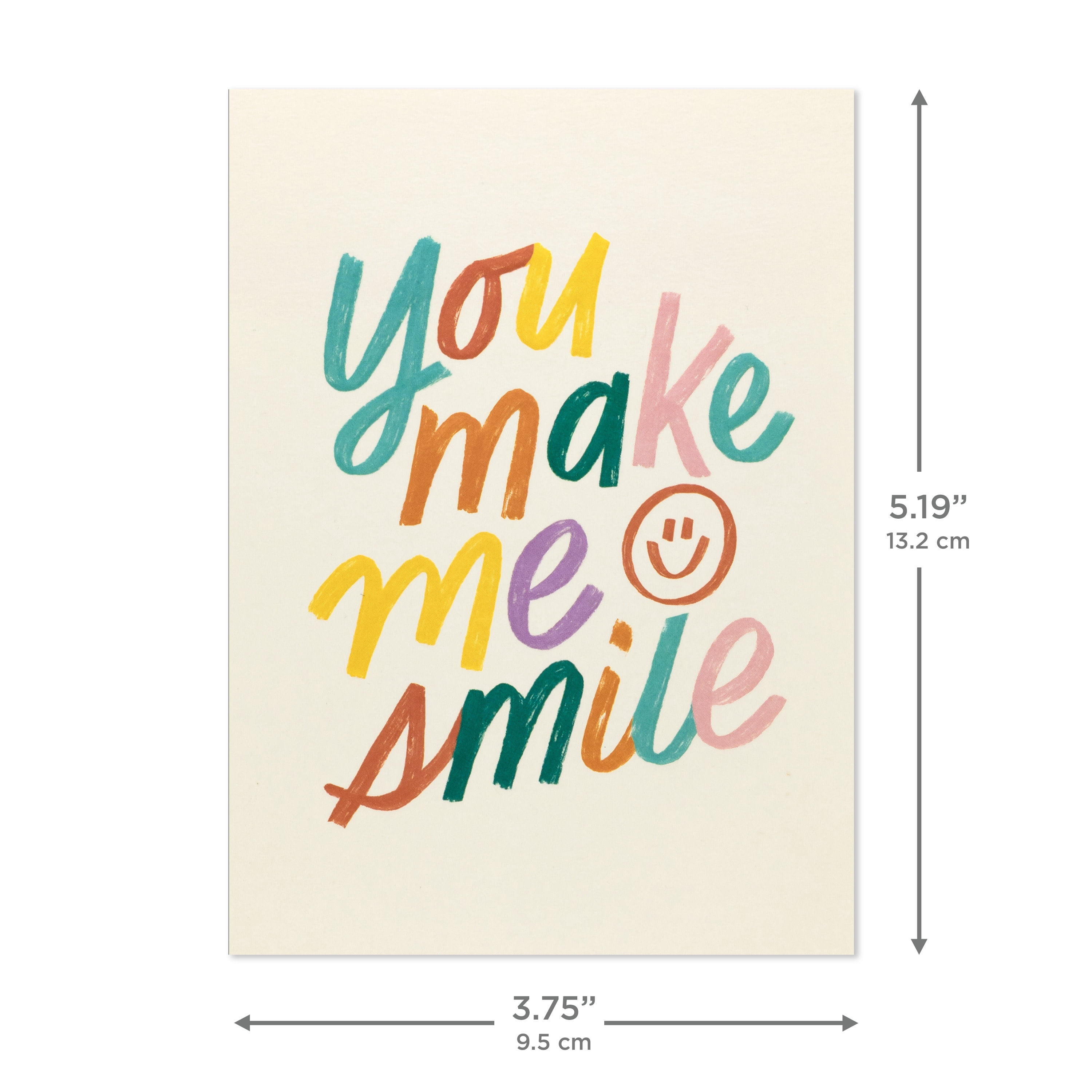 Hallmark Blank Notes (Hand-Lettered Smile), 10 Count