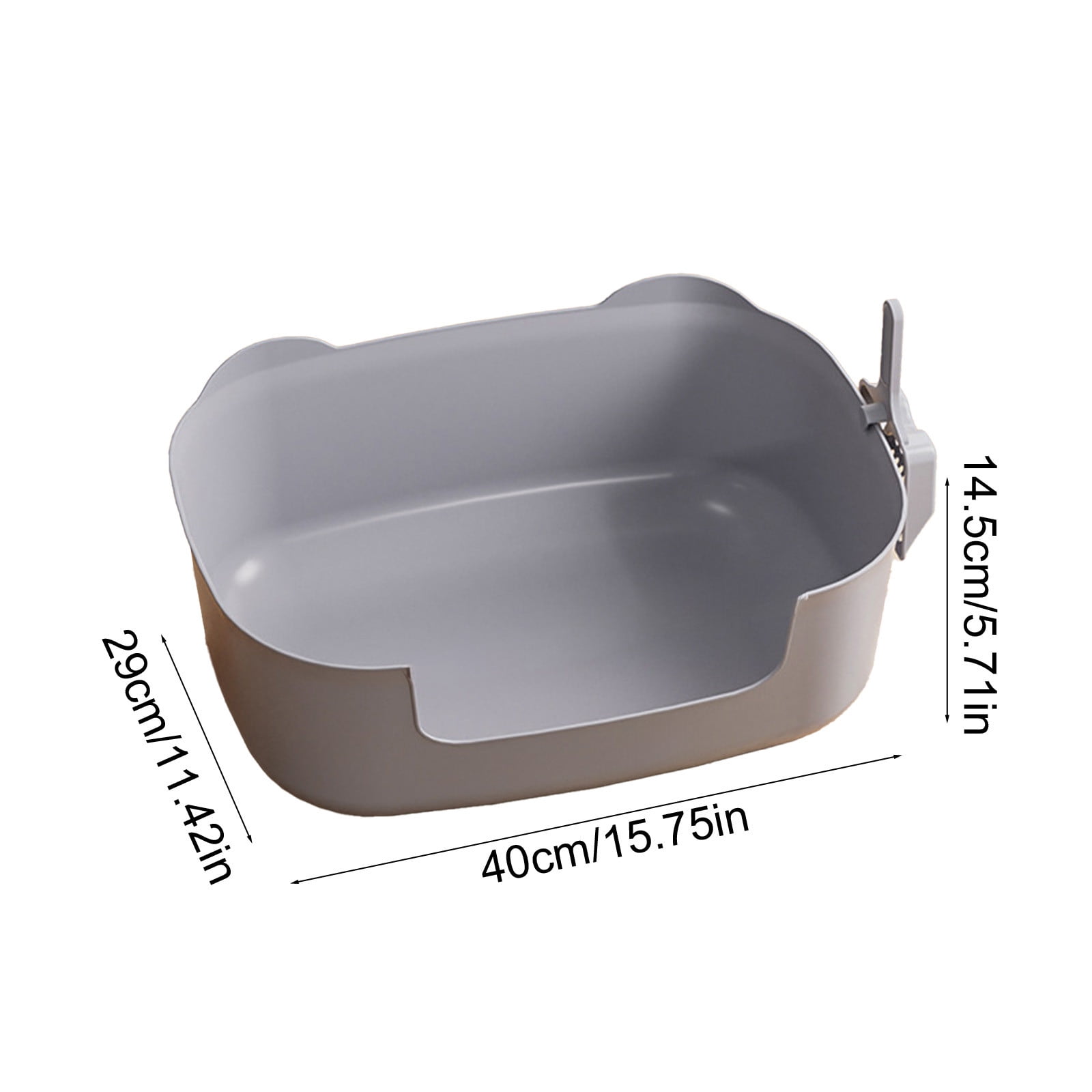 Large Cat Litter Box with High Sides, Open Kitty Litter Boxes Anti-Splashing for Indoor Cat Low Entry Cat Litter Pan for Small and Elderly Cats, Tool-Free Assembly