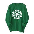 thumbnail image 2 of Uootdi Chandails de la Saint-Patrick pour Femmes Col Rond Manches Longues Imprimé Graphique Vacances Coupe Ample Célébrations Parade Décontracté Quotidien Pulls Cadeau, 2 of 6