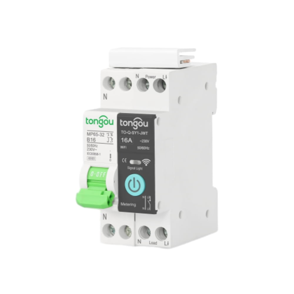 Tuya WiFi Smart Metering Switch 1P+N 10A/16A/25A/32A DIN Rail Timer Switch Voice Remote Control