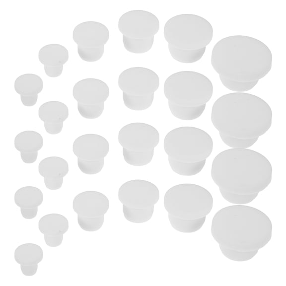 LOLIPPYY 60Pcs Silicone Bottle Lid Plug Replacement White for Household Use