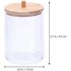 thumbnail image 4 of Organizador de bastoncillos de algodón acrílico, 2 uds., soporte dispensador de cilindro con tapa de bambú para sales de baño, banda para el cabello transparente esquí esquí Gafas de esquí, 4 of 5