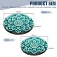thumbnail image 2 of Electric Stove Burner Covers, Set of 4, Round Burner Cover,8 and 10 Inch,Beautiful Teal Lotus Mandala in The Style of Wood Carving, 2 of 4