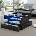 thumbnail image 1 of Table basse relevable Noble House avec éclairage DEL brillant, noir, 1 of 8