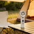 thumbnail image 6 of Handheld Misting Fan, USB Rechargeable 4000mAh Battery, 5 Speed Portable Personal Fan, 20ml Water Tank, Quiet Cooling for Travel, Office, and Outdoor Use, Strong Airflow, 6 of 6