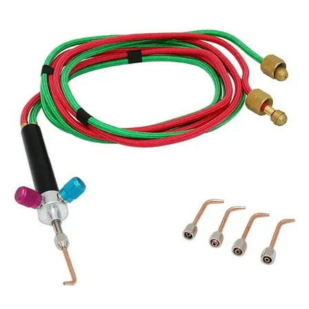 Portable Acetylene Oxygen Soldering Torch Mini Gas Welding Torch Kit,1 * Mini 5 * nozzles