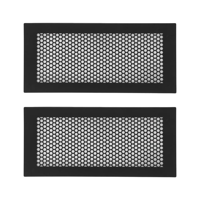 2 cubiertas de ventilación a prueba de bebés, de silicona, protectoras y seguras para el suelo del hogar, color negro