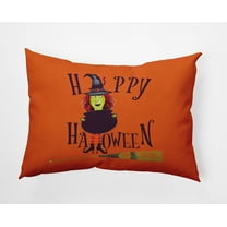 20" x 14" Simply Daisy Happy Halloween Witch Polyester Accent Pillow, Dusty Orange Qty 1