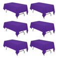 thumbnail image 1 of Mantel BRILLMAX de poliéster morado de 180 x 260 cm para mesa de 6 pies, 1 of 7