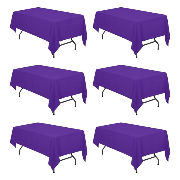 Mantel BRILLMAX de poliéster morado de 180 x 260 cm para mesa de 6 pies