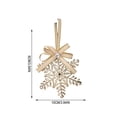 thumbnail image 3 of Dalxymotic Christmas Metal Hanging Ornament, Golden Hanging Decor with Bow, Xmas Tree Decoration, Hollow Metal Ornament, Christmas Ornament Decoration for Home, Tree, Mantel, 3 of 7